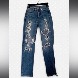 Distressed American Eagle Blue Jeans